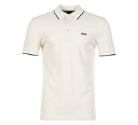 BOSS Mens Polo Shirt Short Sleeve Lifestyle Cotton Open White XXL