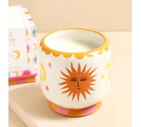Paddywax Scented Candles Dopo Hand-Painted Ceramic Luxury Artisan Candle, 226g, Sun - Orange Blossom