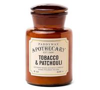 Paddywax Candles Apothecary Collection Jar Candle, 8-Ounce, Tobacco and Patchouli