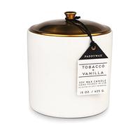 Paddywax Candles HY1502Z Hygge Collection Scented Candle, 15-Ounce, Tobacco + Vanilla