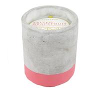 Paddywax Candles Urban Collection Soy Wax Candle in Concrete Pot, Salted Grapefruit, Coral