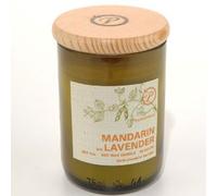 Paddywax Glass Eco Green Mandarin Lavender Candle, Green