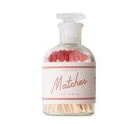 Paddywax Glass Bottle Match Holder with Striker and 75 Safety Matches, Red Tip