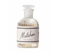 Paddywax Glass Bottle Holder with Striker Safety Matches, White Tip, 75-Count