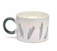 Paddywax Holiday Candles Cypress & Fir 2-Wick Scented Candle in Reusable Ceramic Mug, 226g, White