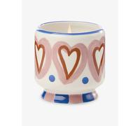 Paddywax Scented Candles Dopo Hand-Painted Ceramic Luxury Artisan Candle, 226g, Hearts - Rosewood Vanilla