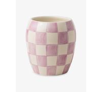 Paddywax Paddywax Checkmate Lavender Mimosa Scented Candle With Checkered Porcelain Vessel 311g