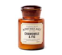 Paddywax | Apothecary Glass Candle | Chamomile & Fig | Soy Wax Candle 8 oz