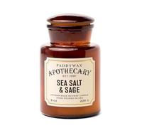Paddywax Scented Candles Artisan Apothecary Candle, 226g, Sea Salt & Sage