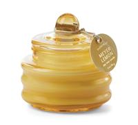 Paddywax Scented Candles Beam Collection Small Artisan Luxury Glass Jar Candle with Lid, 85g, Yellow - Meyer Lemon