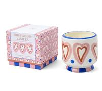 Paddywax Scented Candles Dopo Hand-Painted Ceramic Luxury Artisan Candle, 226g, Hearts - Rosewood Vanilla