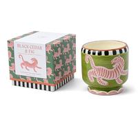Paddywax Scented Candles Dopo Hand-Painted Ceramic Luxury Artisan Candle, 226g, Tiger - Black Cedar & Fig