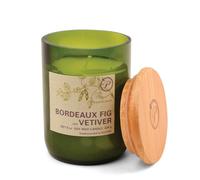 Paddywax Scented Candles Eco Green Artisan Candle in Recycled Glass Vessel, 226g, Bordeaux Fig & Vetiver