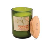 Paddywax Scented Candles Eco Green Artisan Candle in Recycled Glass Vessel, 226g, Mandarin & Lavender