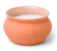 Paddywax Scented Candles Santorini Collection Greek-Inspired Candle in Matte Ceramic Jug, 368g, Raw Clay & Pear