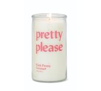 Paddywax Scented Candles Spark Collection Colourful Wax Candle in Clear Glass, 141g, Pink Peony Coconut