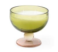 Paddywax Scented Candles Vintage Glass Aura Collection Soy Wax Blend 2-Wick Candle, 170g, Misted Lime