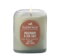 Paddywax Scented Candles Vista Collection Vintage Style Artisan Candle in Frosted Glass, 142g, Rosemary & Sea Salt