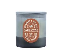 Paddywax Scented Candles Vista Collection Vintage Style Artisan Candle in Frosted Glass, 340g, Rosemary & Sea Salt