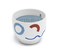 Paddywax Scented Candles Wabi Sabi Collection Fragrant Candle in Reusable Colorful Ceramic Bowl, 340g, Evergreen & Embers