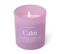 Paddywax Scented Candles Wellness Collection Frosted Glass Candle Fragranced with 100% Essential Oils, 141g, Lavender - Calm
