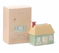 Paddywax Scented Incense Cones Tealight and Ceramic House Incense Holder Gift Set, 20 Cones & 1 Tealight, English Cottage - Palo Santo