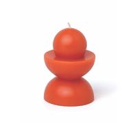 Paddywax Totem Candles Unscented Colourful Pillar Candle, 158g, Gizmo (Red Orange)
