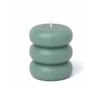 Paddywax Totem Candles Unscented Colourful Pillar Candle, 405 g, Bob (Green)