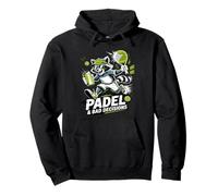 Padel And Bad Decisions Funny Raccoon Match Pullover Hoodie