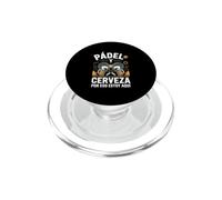 Padel and beer that's why I'm here fun PopSockets PopGrip for MagSafe