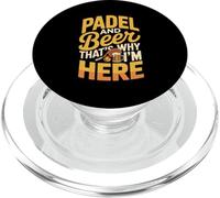 Padel And Beer Thats Why Im Here Player Club PopSockets PopGrip for MagSafe