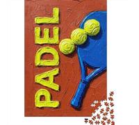 Padel Art with Balls And Racket 1000 Piece Jigsaw Puzzle for Adults, 38x26cm/1000pcs, Relaxing Screen-Free Hobby, Focused Puzzle Time And Quiet Weekends