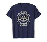 Padel Boss Paddle Racket Emblem Padel Player Funny Sport T-Shirt