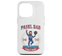 Padel Dad Finals Mode British Champion Cartoon Art Design Case for iPhone 13 Pro