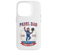 Padel Dad Finals Mode British Champion Cartoon Art Design Case for iPhone 14 Pro