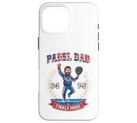 Padel Dad Finals Mode British Champion Cartoon Art Design Case for iPhone 16 Pro Max
