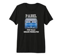 Padel: Four Walls, Endless Possibilities Premium T-Shirt