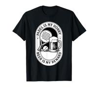 Padel is My Hobby Beer is My Reward Funny Saying T-Shirt