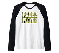 Padel Player Bold Sport Identity Padel Enthusiast Raglan Baseball Tee