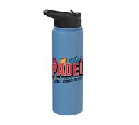 Padel Power: Master The Court Serve Smash Repeat Stainless Steel Insulated Water Bottle