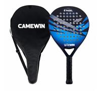 Padel Racket with Bag 100% Carbon Fiber, Pro Paddle Rackets for Adults, Carbon Fiber Surface with EVA Memory Flex Foam Core, Paddle Tennis Racket Perfect for Beginners & Players of All Ages (Blue)
