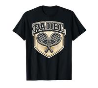 Padel Shield Crossed Pala Tennis Player Vintage Gift T-Shirt