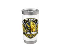 Padel Tennis - My Brain is 95% Padel and 5 Useless Stuff Stainless Steel Insulated Tumbler