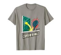 Padel Tennis Stayed for the Walls, Glass Wall Joke T-Shirt