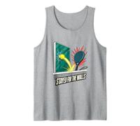Padel Tennis Stayed for the Walls, Glass Wall Joke Tank Top
