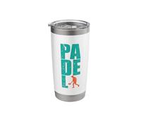 Padel Tennis with Paddle Tennis Player Stainless Steel Insulated Tumbler