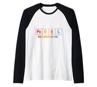 Padel The Elements of Fun Paddle Tennis Periodic Table Raglan Baseball Tee