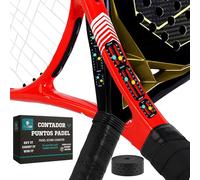 PADELEI Padel and Tennis Score Keeper for Racket with 3M Adhesive + Black Perforated Overgrip | Fits All Tennis and Padel Rackets | Padel Accessories for Men - Padel Score Keeper for Racket