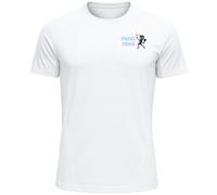 PadelFrog Men’s TriDri Padel T-Shirt | Lightweight Breathable Sports Top with Wicking Fabric | Performance Padel Clothing UPF 40+ (White, XL)