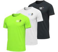 PadelFrog Men’s TriDri Padel T-Shirt | Lightweight Breathable Sports Top with Wicking Fabric | Performance Padel Clothing UPF 40+ (Charcoal, L)